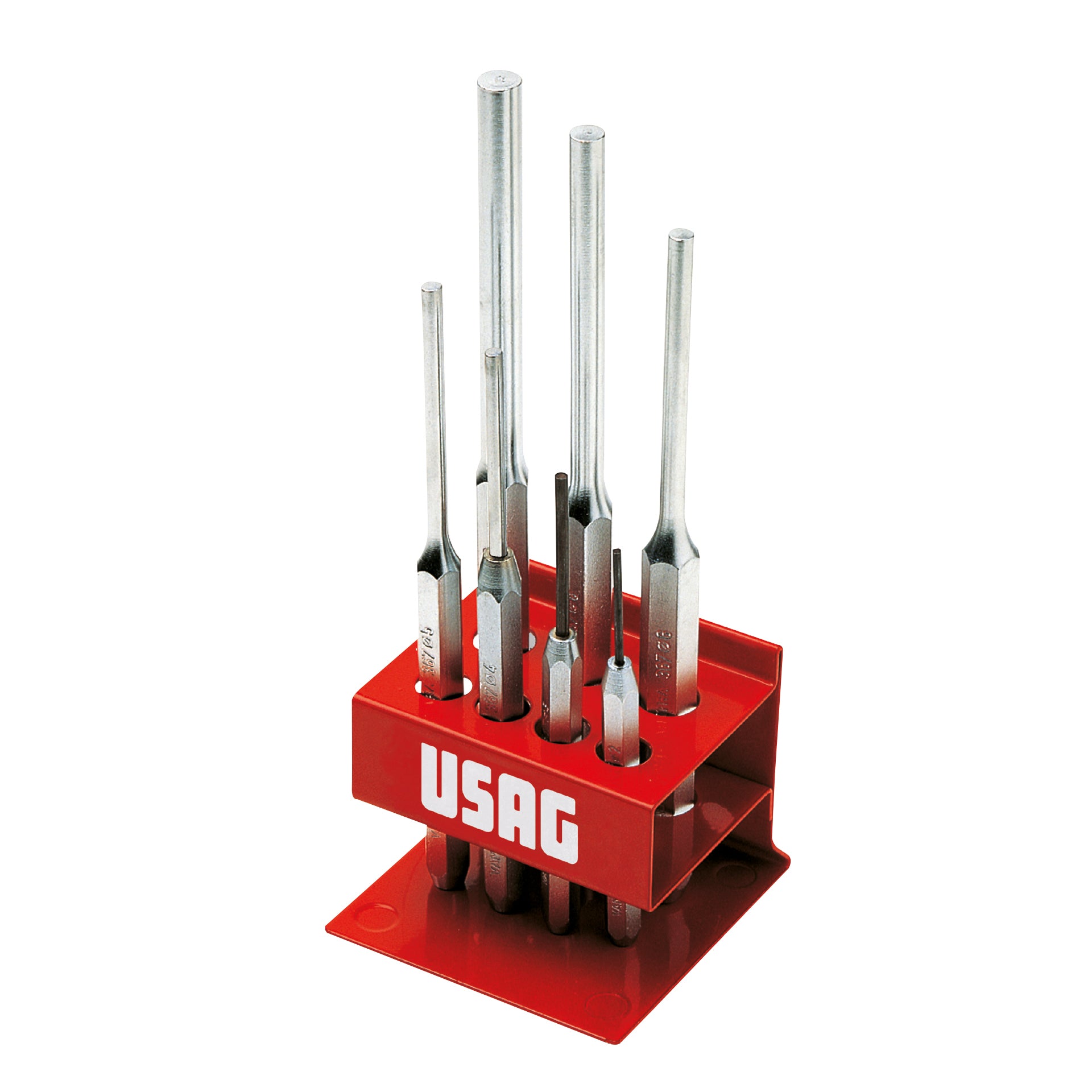 367 S7 - Set of 7 pin punches complete with support - Usag - U03670181 367 S7 - Set of 7 pin punches complete with support - Usag - U03670181
